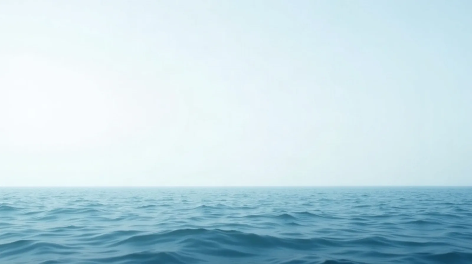Open sea and an empty horizon